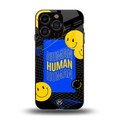 human being back phone cover | glass case for iphone 13 pro