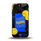 human being back phone cover | glass case for iphone 13 pro