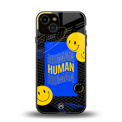 human being back phone cover | glass case for iphone 13