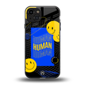 human being back phone cover | glass case for iphone 15