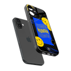 human being back phone cover | glass case for iphone 16 plus