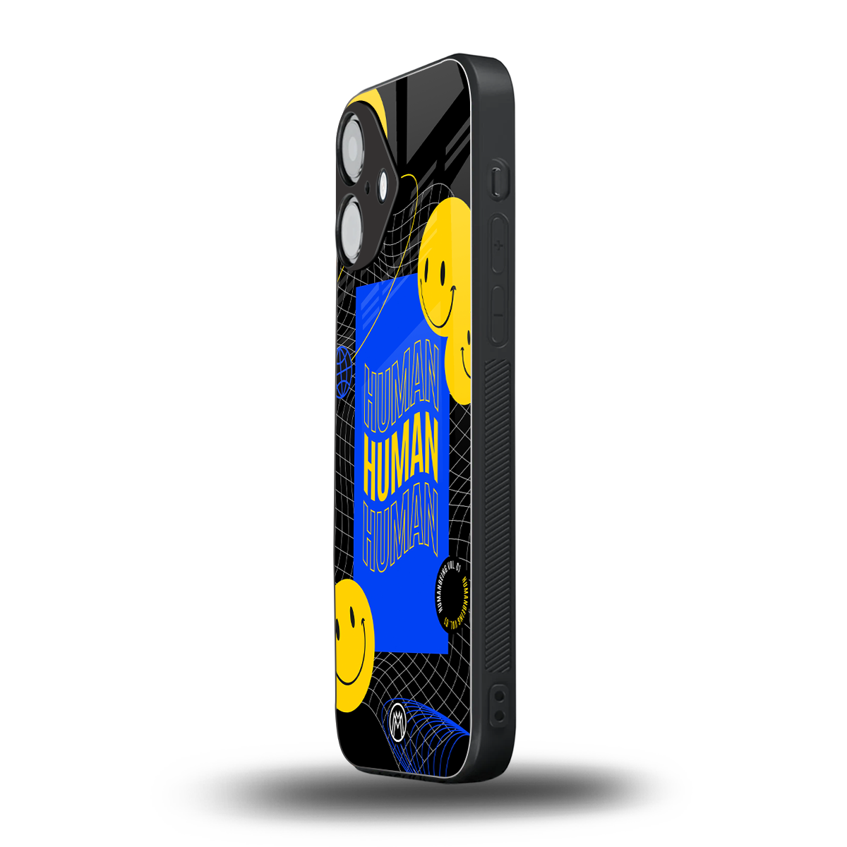 human being back phone cover | glass case for iphone 16