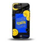 human being back phone cover | glass case for iphone 16e