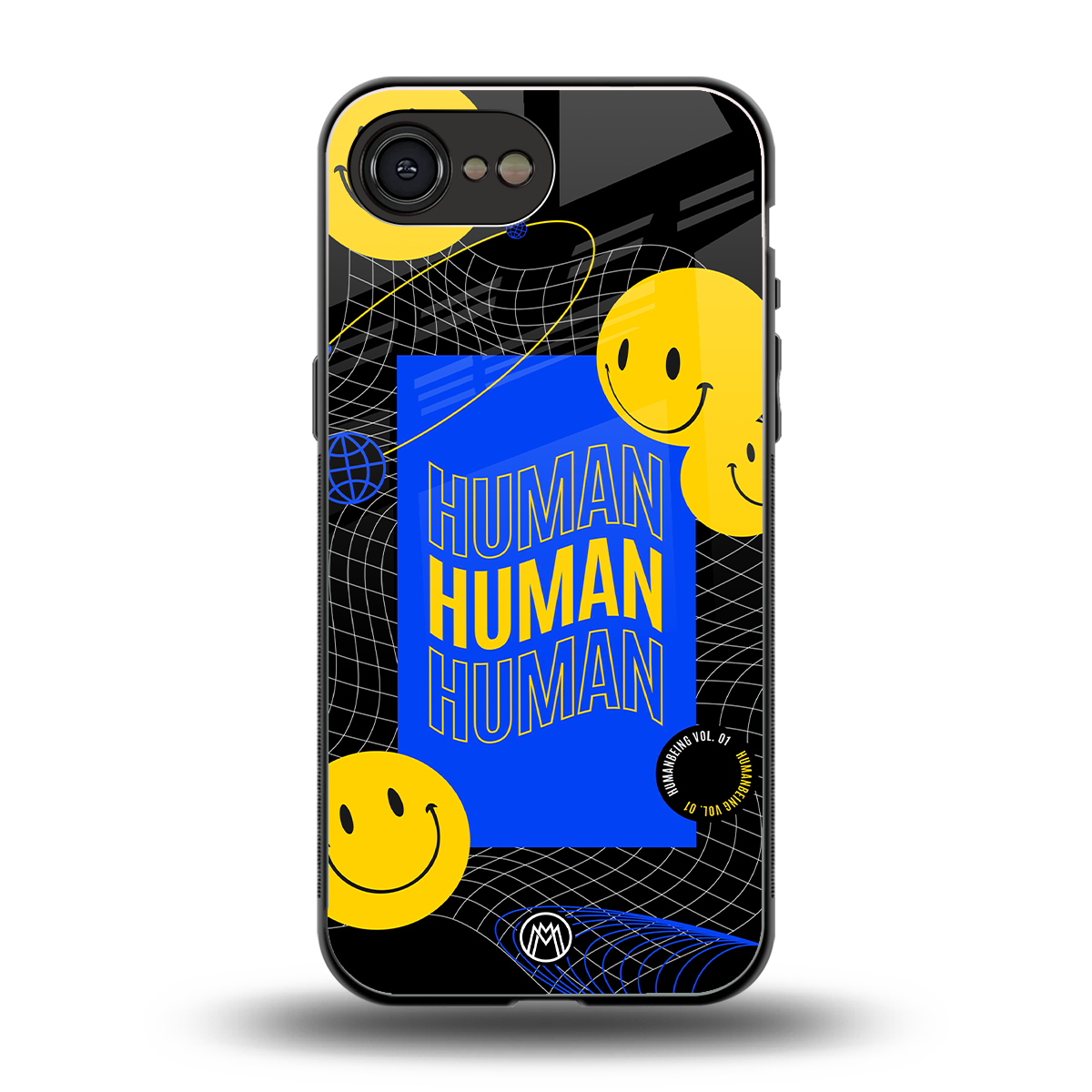 human being back phone cover | glass case for iphone 16e