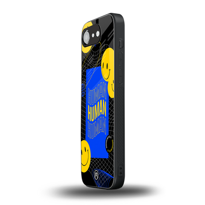 human being back phone cover | glass case for iphone 16e