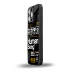 human being label back phone cover | glass case for iphone 13 pro max
