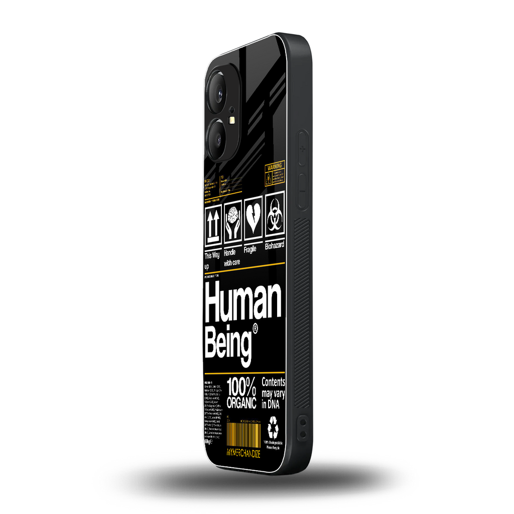 human being label back phone cover | glass case for nothing phone 1