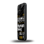 human being label back phone cover | glass case for nothing phone 1