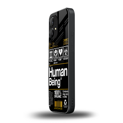 human being label back phone cover | glass case for nothing phone 1