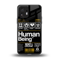 human being label back phone cover | glass case for nothing phone 2