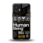 human being label back phone cover | glass case for nothing phone 2