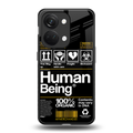human being label back phone cover | glass case for oneplus nord 3