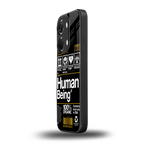 human being label back phone cover | glass case for oneplus nord 3