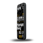 human being label back phone cover | glass case for oneplus nord 4