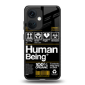 human being label back phone cover | glass case for oneplus nord ce 3