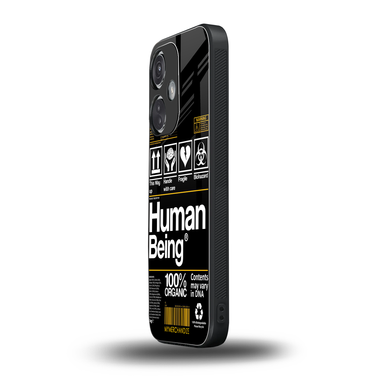 human being label back phone cover | glass case for oneplus nord ce 3