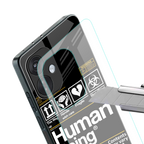human being label back phone cover | glass case for oneplus nord ce 3