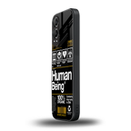 human being label back phone cover | glass case for oneplus nord ce 4 lite