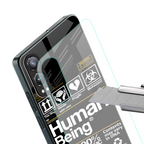 human being label back phone cover | glass case for oneplus nord ce 4 lite