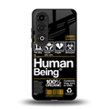 human being label back phone cover | glass case for oneplus nord ce 4