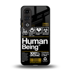 human being label back phone cover | glass case for oneplus nord ce 4