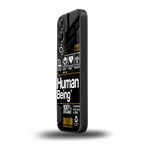 human being label back phone cover | glass case for oneplus nord ce 4