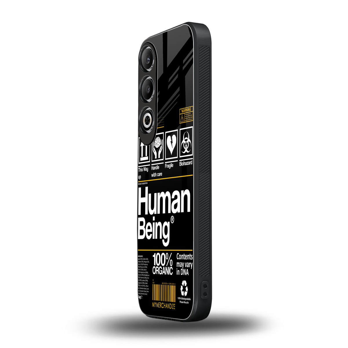 human being label back phone cover | glass case for oneplus nord ce 4