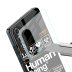human being label back phone cover | glass case for oneplus nord ce 4