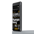 human being label back phone cover | glass case for google pixel 6 pro