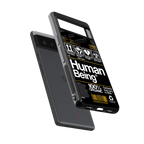 human being label back phone cover | glass case for Google Pixel 6A