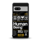 human being label back phone cover | glass case for Google Pixel 7A