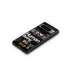 human being label back phone cover | glass case for google pixel 8 pro