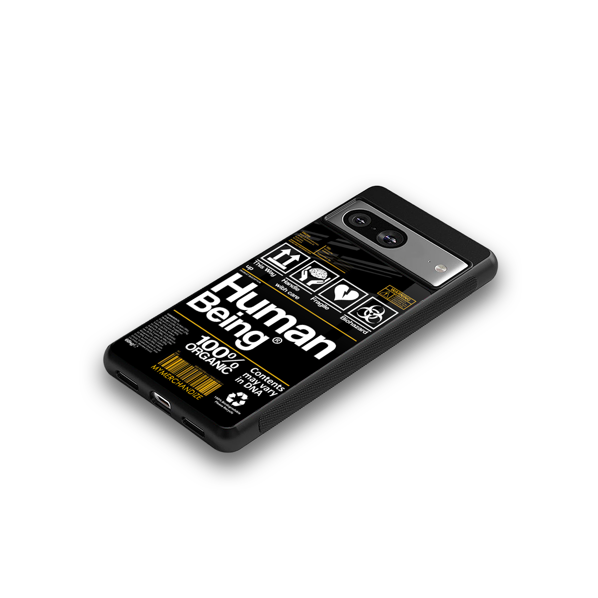 human being label back phone cover | glass case for Google Pixel 8