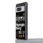 human being label back phone cover | glass case for Google Pixel 8
