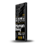 human being label back phone cover | glass case for samsung galaxy s23 ultra