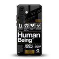 human being label back phone cover | glass case for samsung galaxy s23 plus