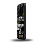 human being label back phone cover | glass case for samsung galaxy s23 plus