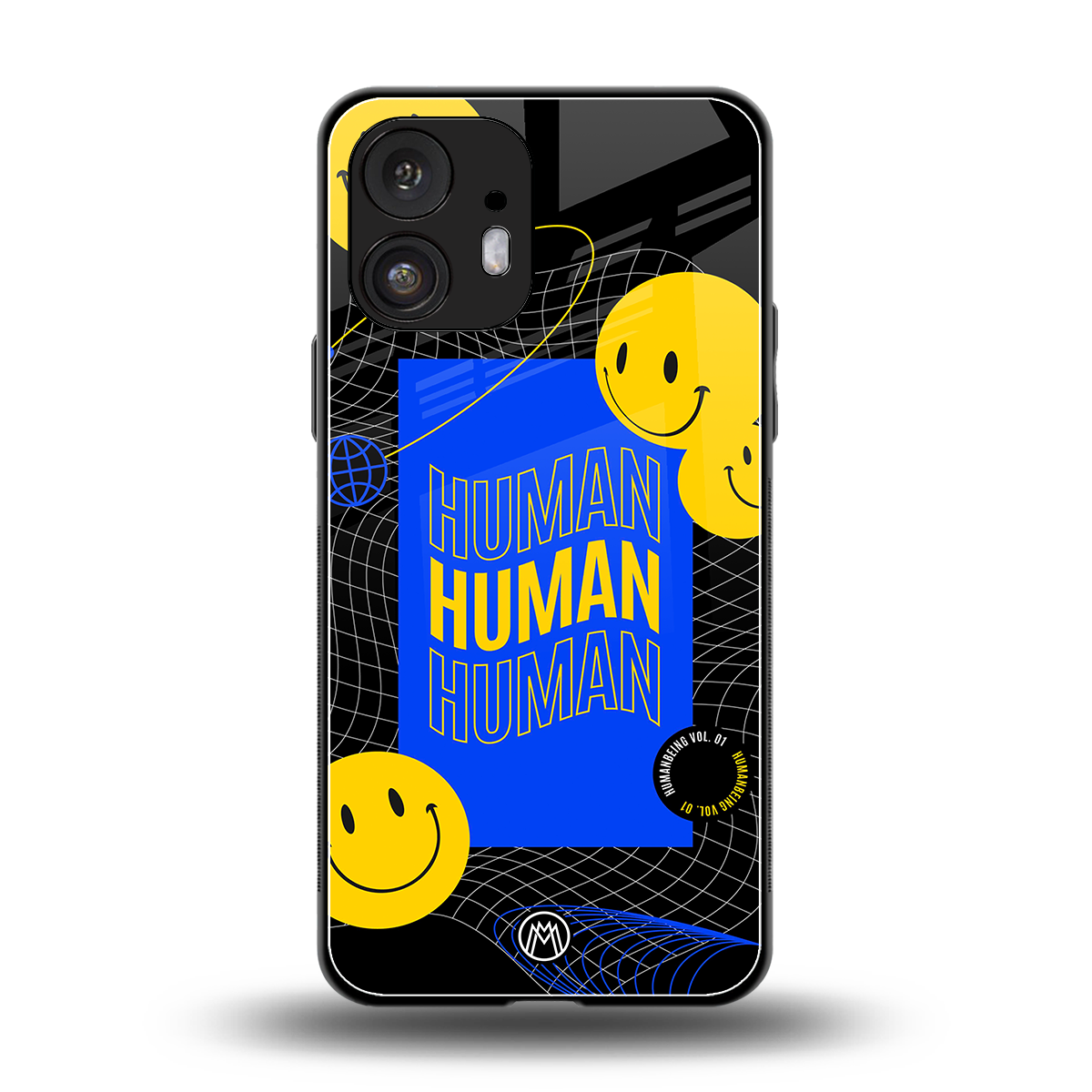 human being back phone cover | glass case for nothing phone 2