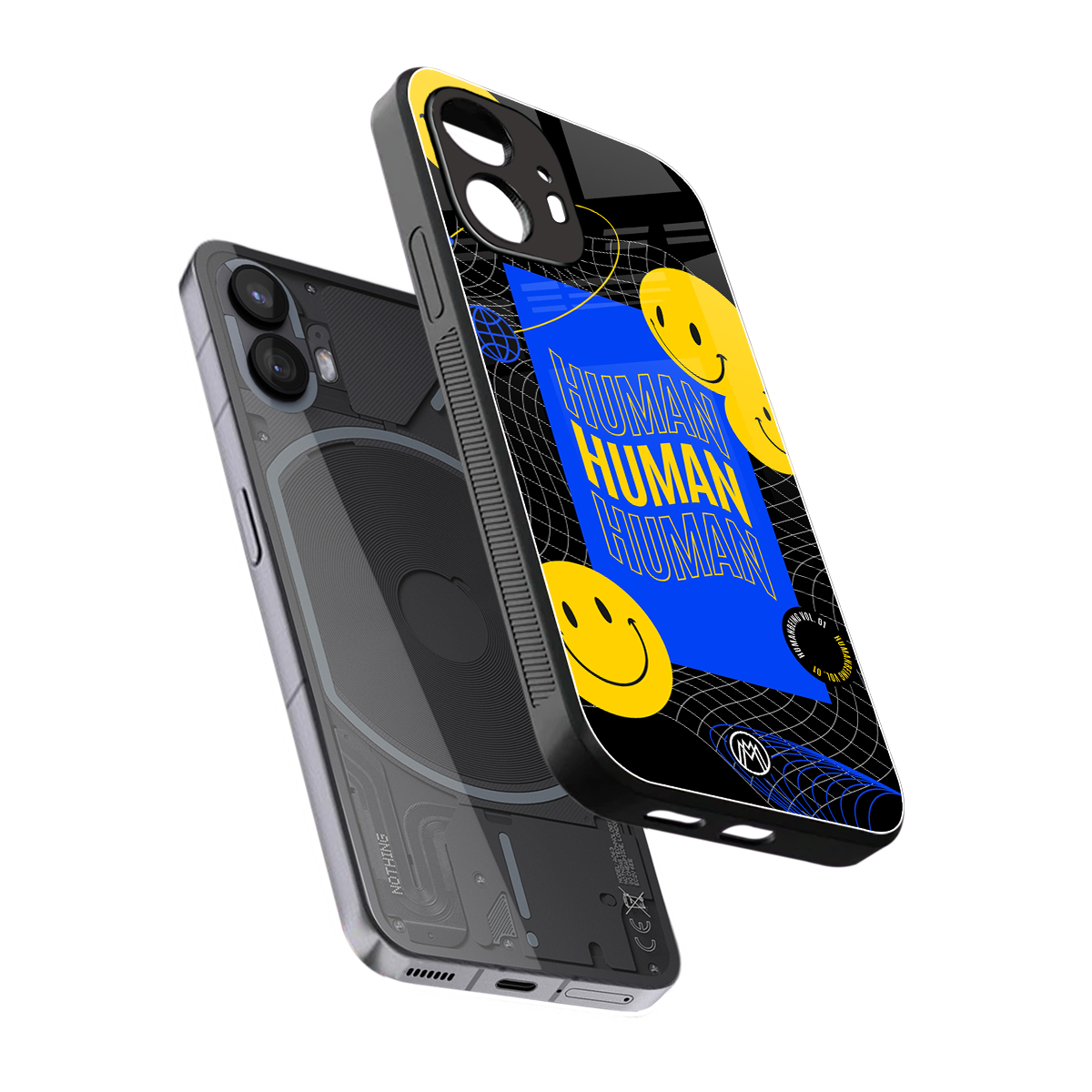 human being back phone cover | glass case for nothing phone 2