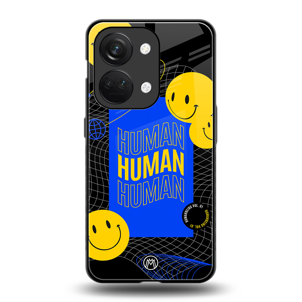 human being back phone cover | glass case for oneplus nord 3