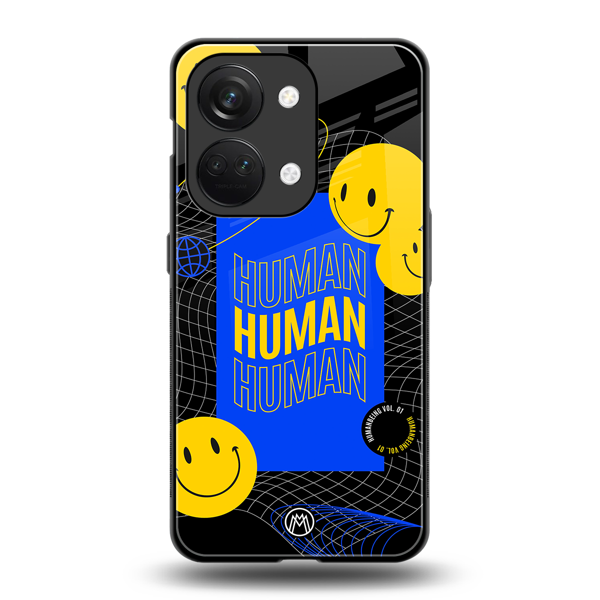 human being back phone cover | glass case for oneplus nord 3