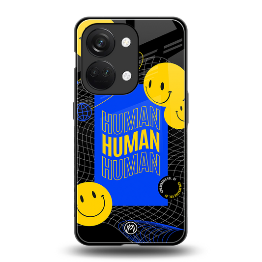 human being back phone cover | glass case for oneplus nord 3