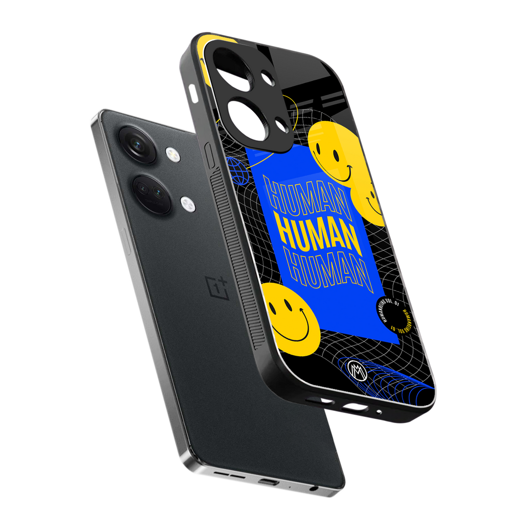 human being back phone cover | glass case for oneplus nord 3