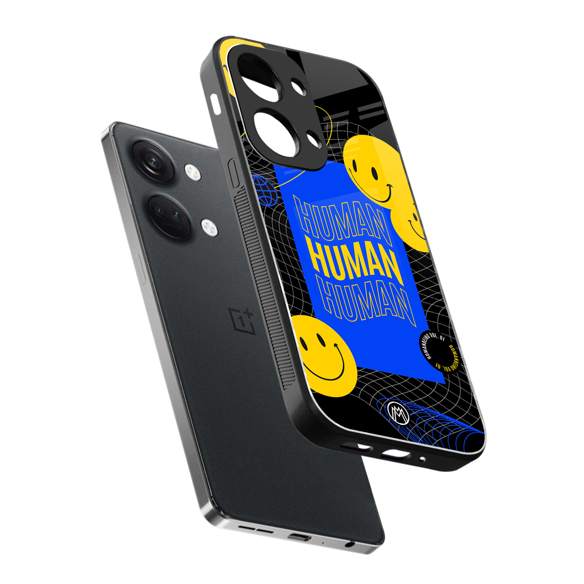 human being back phone cover | glass case for oneplus nord 3