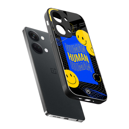 human being back phone cover | glass case for oneplus nord 3