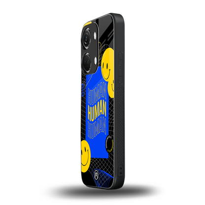 human being back phone cover | glass case for oneplus nord 3