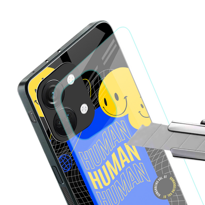 human being back phone cover | glass case for oneplus nord 3