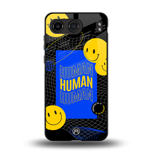 human being back phone cover | glass case for oneplus nord 4