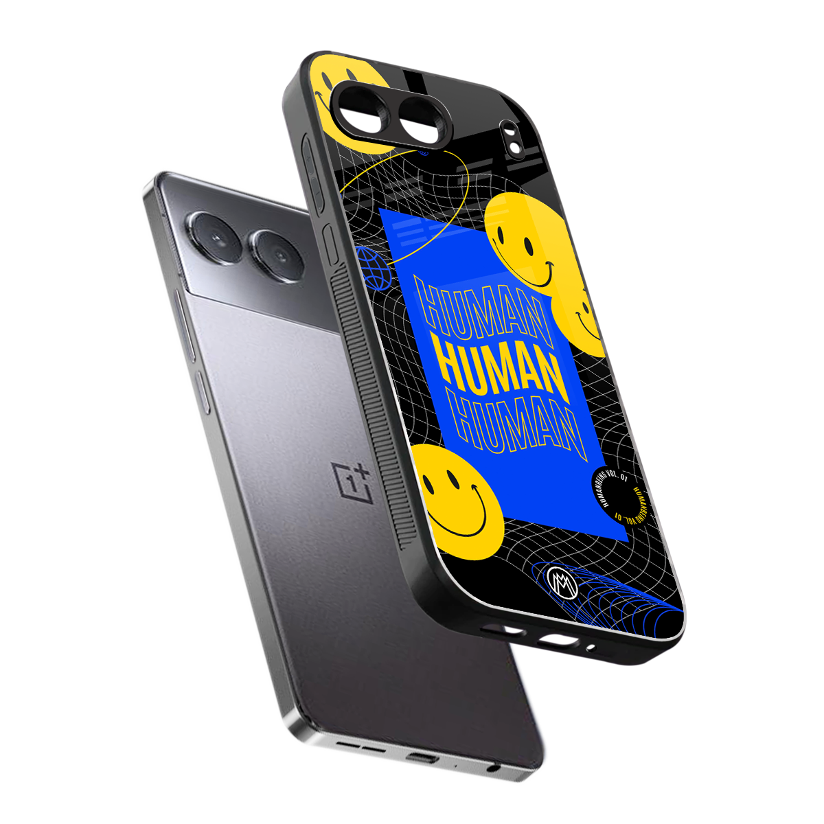 human being back phone cover | glass case for oneplus nord 4