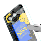 human being back phone cover | glass case for oneplus nord 4